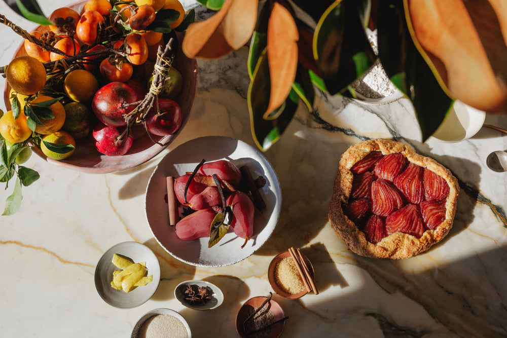 Red Wine Poached Pear Crostata