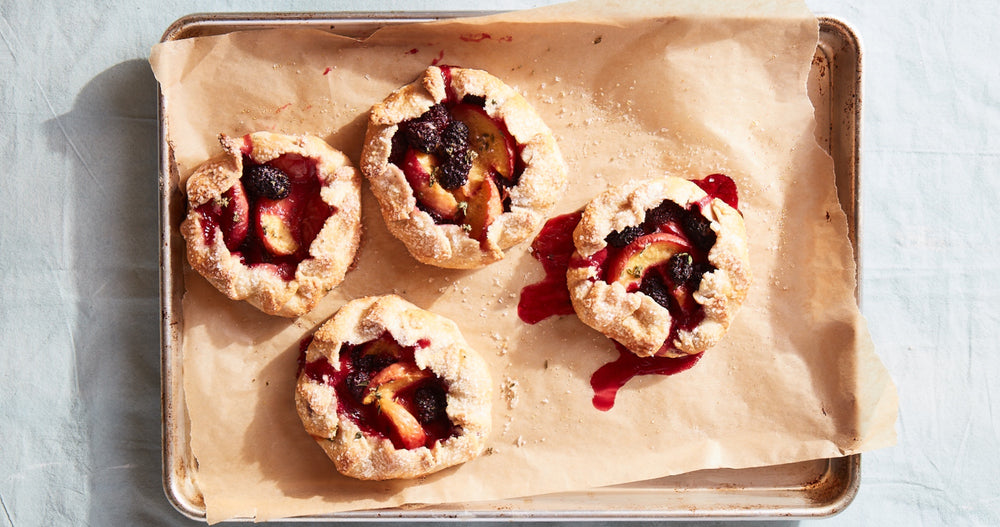 Peach and Blackberry Crostatas