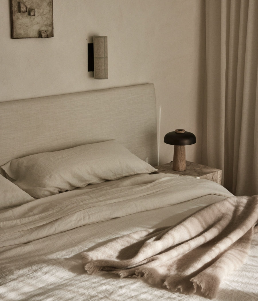 KAYA MOHAIR THROW, GREY - Claude Home