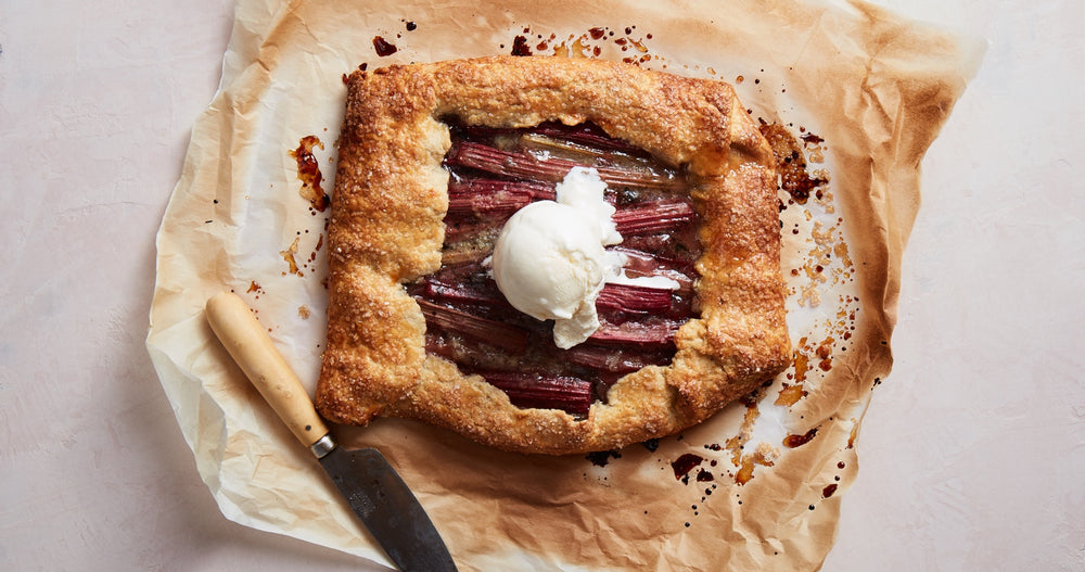Ginger & Vanilla Bean Rhubarb Galette