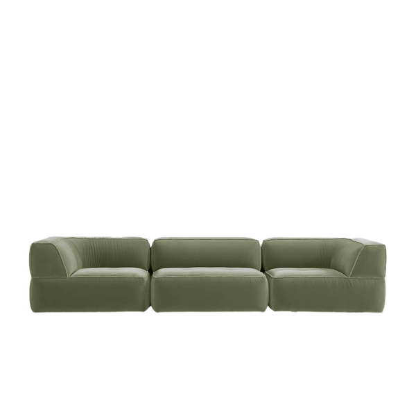 Crate & Barrel x Athena Calderone Angolare Basil 3-Piece Sectional Sofa