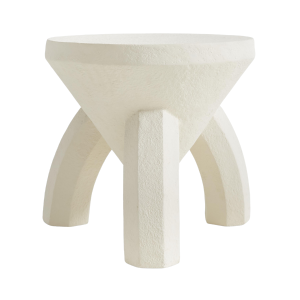 Crate & Barrel x Athena Calderone La Strana Concrete Tripod Side Table