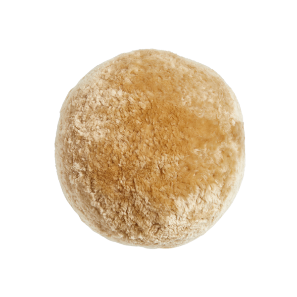 Crate & Barrel x Athena Calderone Palle Ivory Shearling 12'' Sphere Pillow 