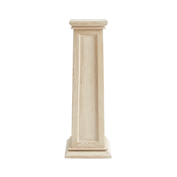 Crate & Barrel x Athena Calderone Relic Oak Pedestal Table