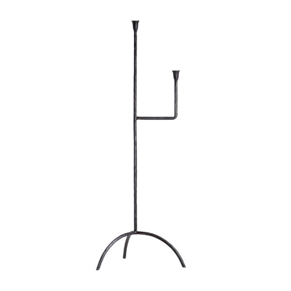 Crate & Barrel x Athena Calderone Rodin Black Iron Floor Candelabra