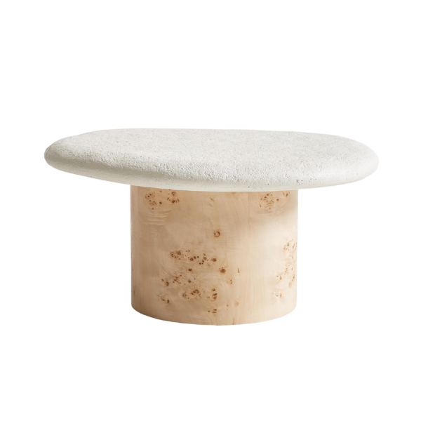 Crate & Barrel x Athena Calderone Sassolino Burl Wood Side Table