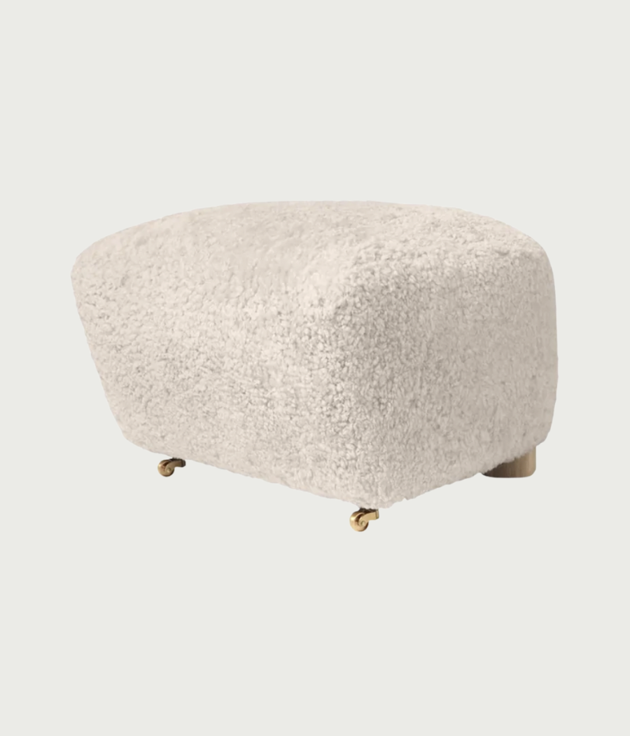 Tired Man Footstool, Sheepskin - MENU