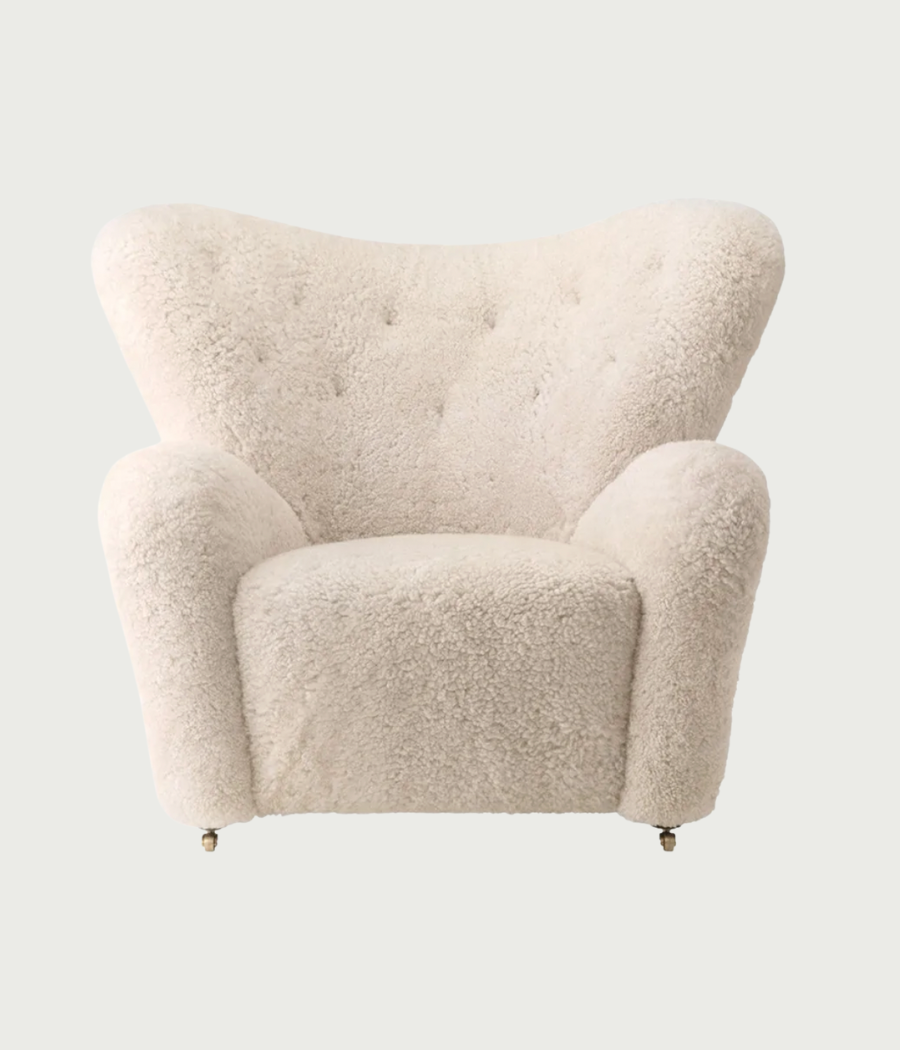 The Tired Man Lounge Chair, Sheepskin - MENU