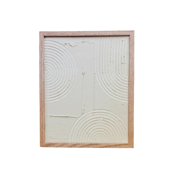 Framed Textured Plaster Wall Art