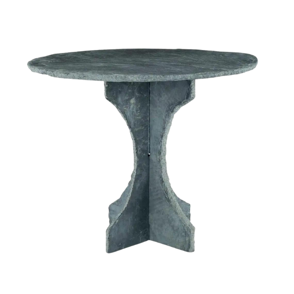 Large Round Vintage Slate Table
